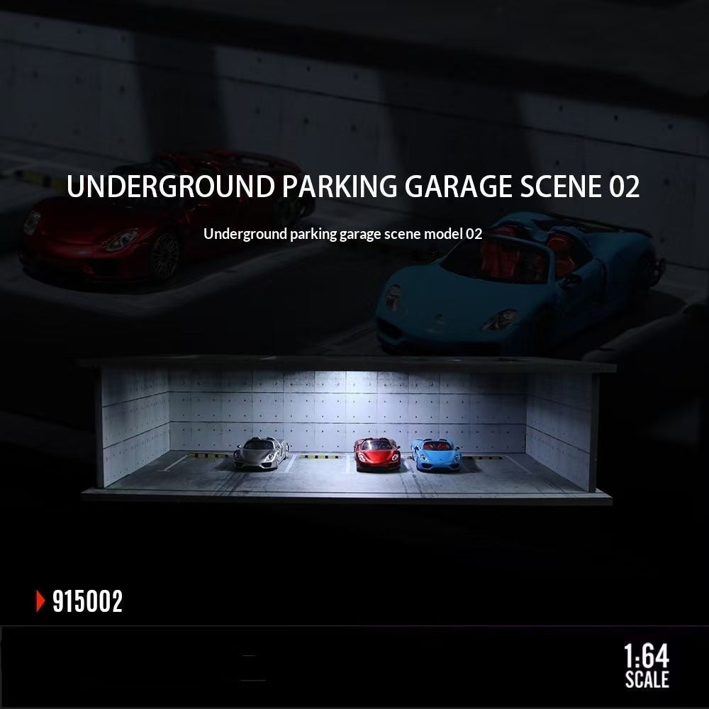 1:64 LED Underground Parking Garage Diorama Display