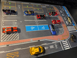 1:64 Diecast Parking Lot Diorama Mat – Car Park Mouse Pad