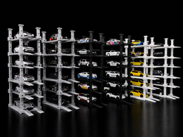 Stackable 1:64 Diecast Garage Car Lift Display – 3 Pack