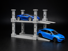 Stackable 1:64 Diecast Garage Car Lift Display – 3 Pack
