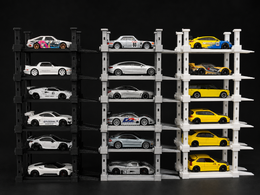 Stackable 1:64 Diecast Garage Car Lift Display – 3 Pack