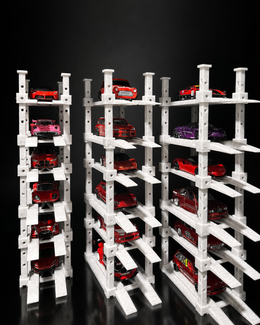 Stackable 1:64 Diecast Garage Car Lift Display – 3 Pack